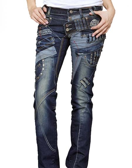 designer jeans with patches